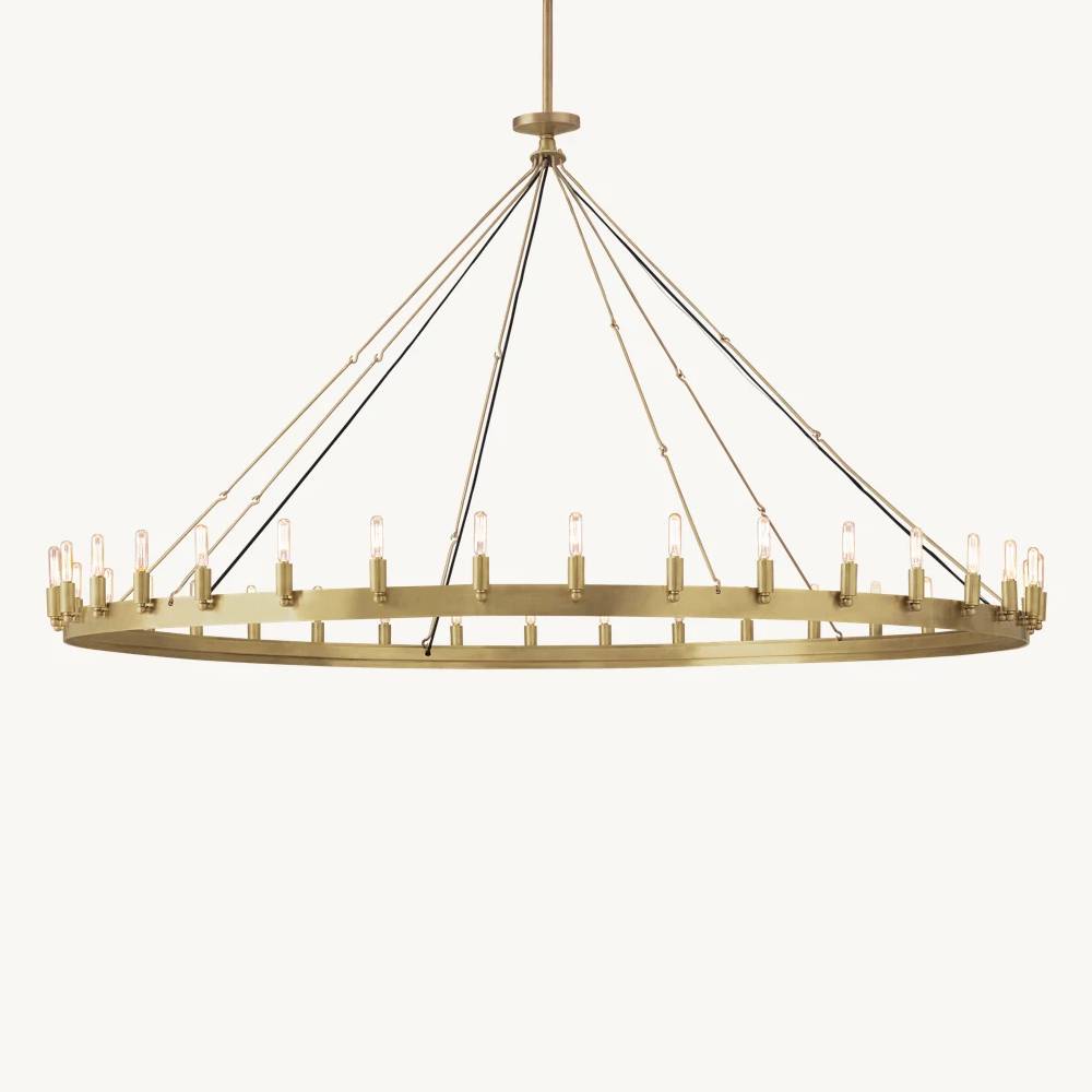 Camino Vintage Industrial Round Chandelier 73"