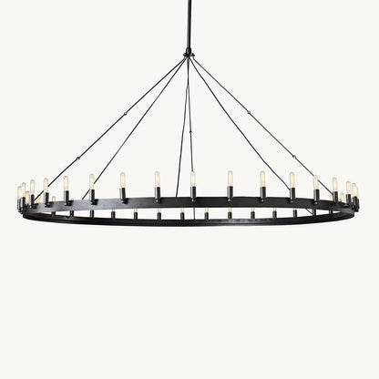 Camino Vintage Industrial Round Chandelier 73"