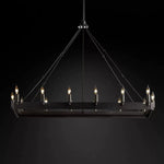 Camino Vintage Industrial Rectangle Chandelier 41"
