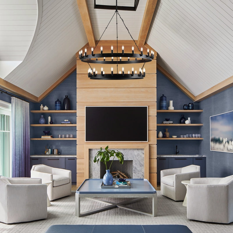 Camino Vintage Industrial Two-Tier Chandelier 50"