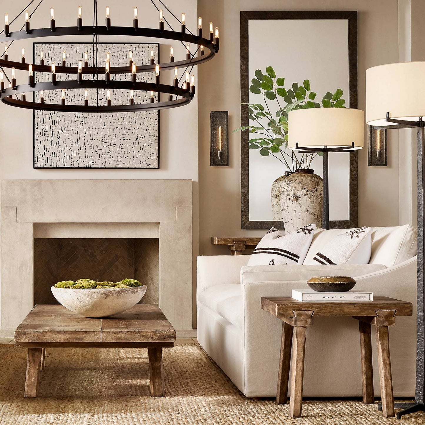 Camino Vintage Industrial Two-Tier Chandelier 38"