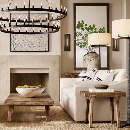 Camino Vintage Industrial Two-Tier Chandelier 63"