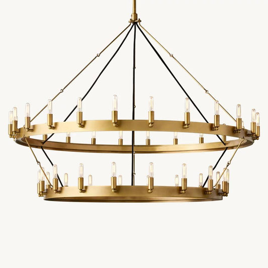 Camino Vintage Industrial Two-Tier Chandelier 50"