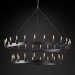 Camino Vintage Industrial Two-Tier Chandelier 50"