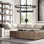 Camino Vintage Industrial Two-Tier Chandelier 71"