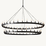 Camino Vintage Industrial Two-Tier Chandelier 71"