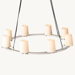 Pauillac Fabric Shade Round Chandelier 36"