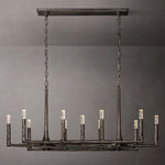 Thaddeus Artisan Forged Linear Chandelier 54"