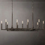 Thaddeus Artisan Forged Linear Chandelier 54"