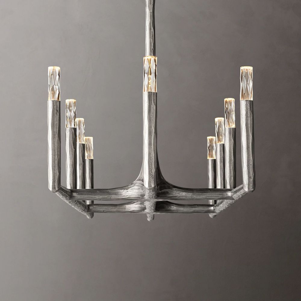 Thaddeus Artisan Forged Linear Chandelier 96"