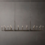 Thaddeus Artisan Forged Linear Chandelier 96"