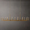 Thaddeus Artisan Forged Linear Chandelier 96"