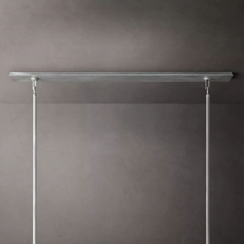 Beckman Framed Glass Rectangular Chandelier 72"