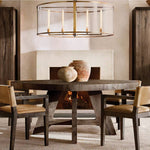 Beckman Framed Glass Round Chandelier 44"