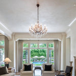 Rococo Vintage Crystal Round Chandelier 33"