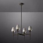 Tulip Crystal Petal Round Chandelier 27"