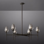 Tulip Crystal Petal Round Chandelier 42"