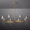 Tulip Crystal Petal Round Chandelier 54"