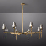 Tulip Crystal Petal Round Chandelier 54"