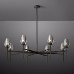 Tulip Crystal Petal Round Chandelier 54"