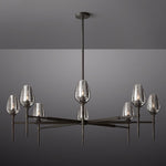 Tulip Crystal Petal Round Chandelier 54"