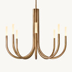 Rousselin Midcentury Sleek Round Chandelier 38"