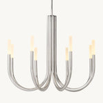 Rousselin Midcentury Sleek Round Chandelier 38"