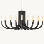 Rousselin Midcentury Sleek Oval Chandelier 50"