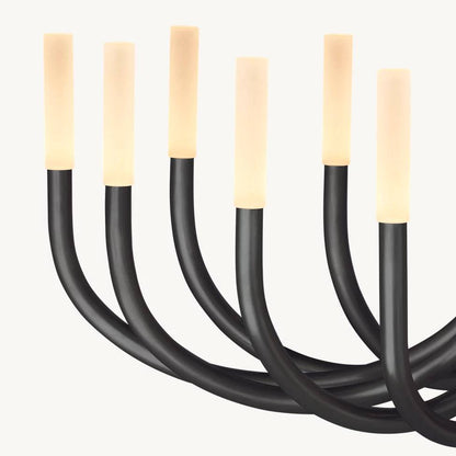 Rousselin Midcentury Sleek Oval Chandelier 50"