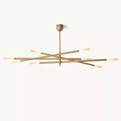 Rousselin 8-Light Mobile Rod Chandelier 80"