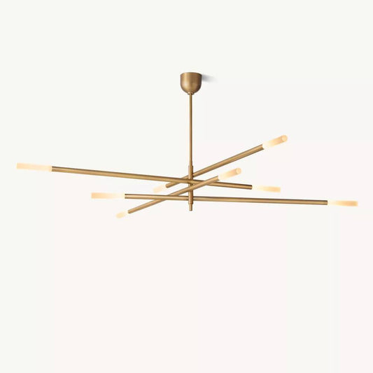 Rousselin 8-Light Mobile Rod Chandelier 80"