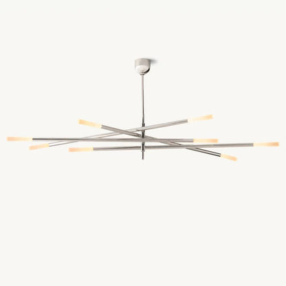 Rousselin 8-Light Mobile Rod Chandelier 80"