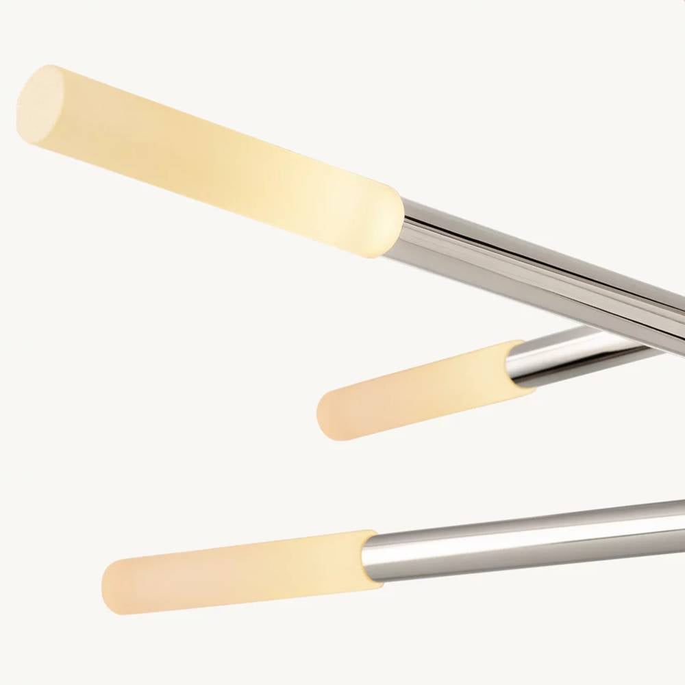 Rousselin 8-Light Mobile Rod Chandelier 80"