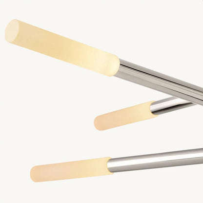 Rousselin 8-Light Mobile Rod Chandelier 80"