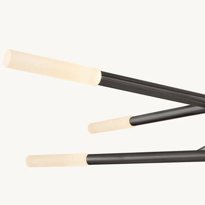 Rousselin 10-Light Mobile Rod Chandelier 50"