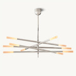 Rousselin 10-Light Mobile Rod Chandelier 50"