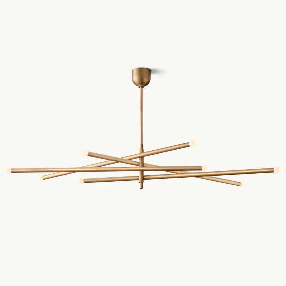 Rousselin 8-Light Mobile Orb Chandelier 68"