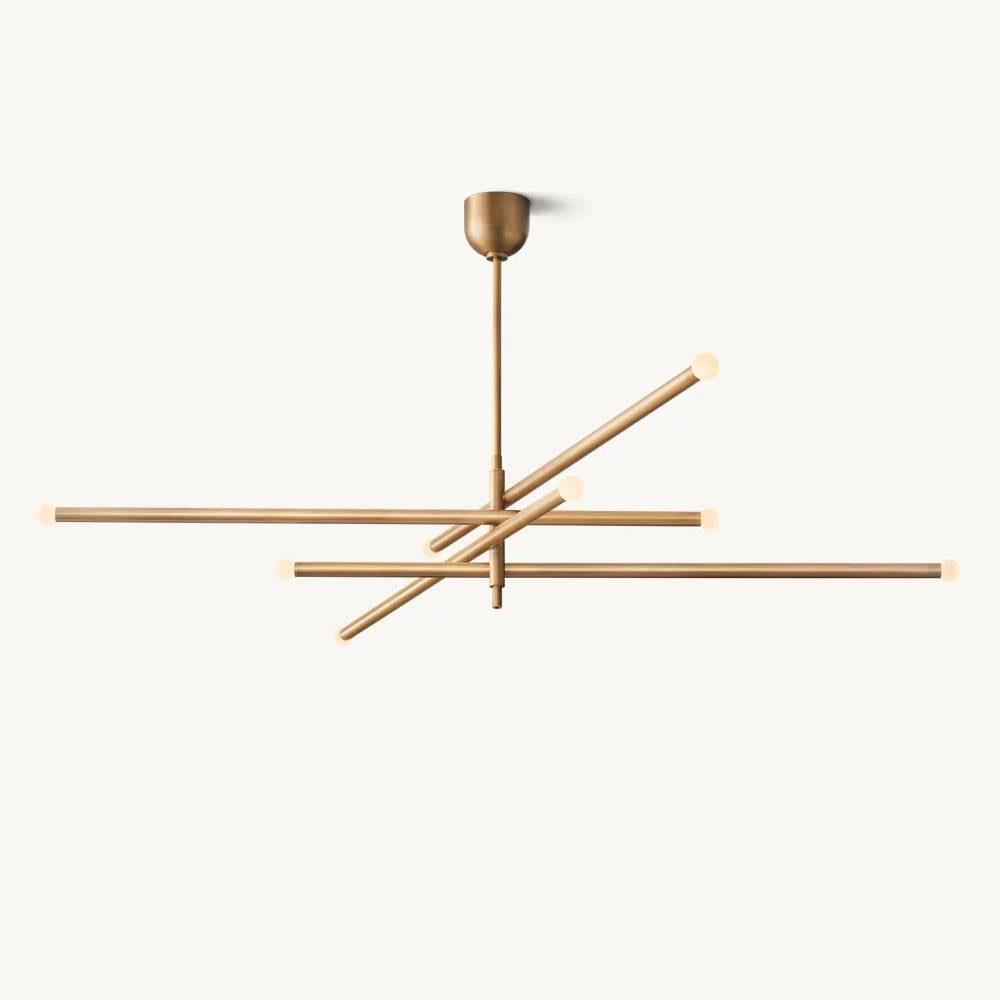 Rousselin 8-Light Mobile Orb Chandelier 68"