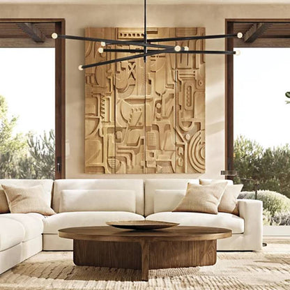 Rousselin 8-Light Mobile Orb Chandelier 68"