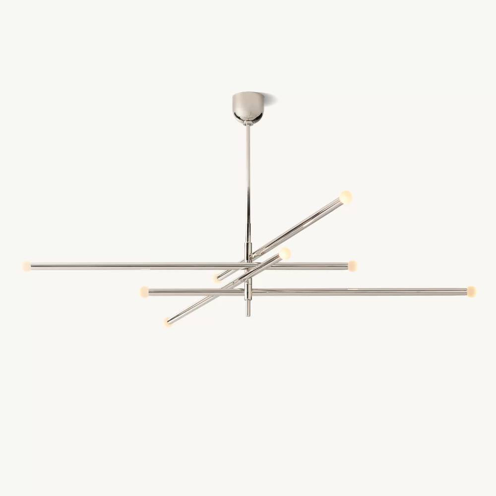 Rousselin 8-Light Mobile Orb Chandelier 68"