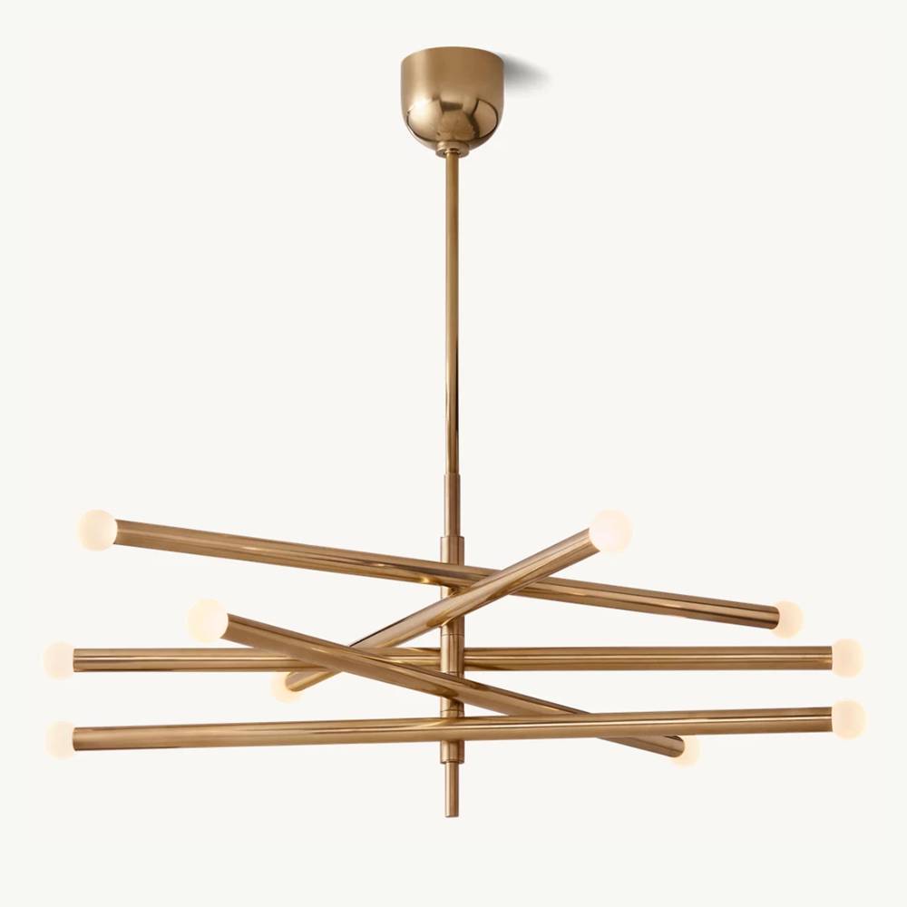 Rousselin 10-Light Mobile Orb Chandelier 38"