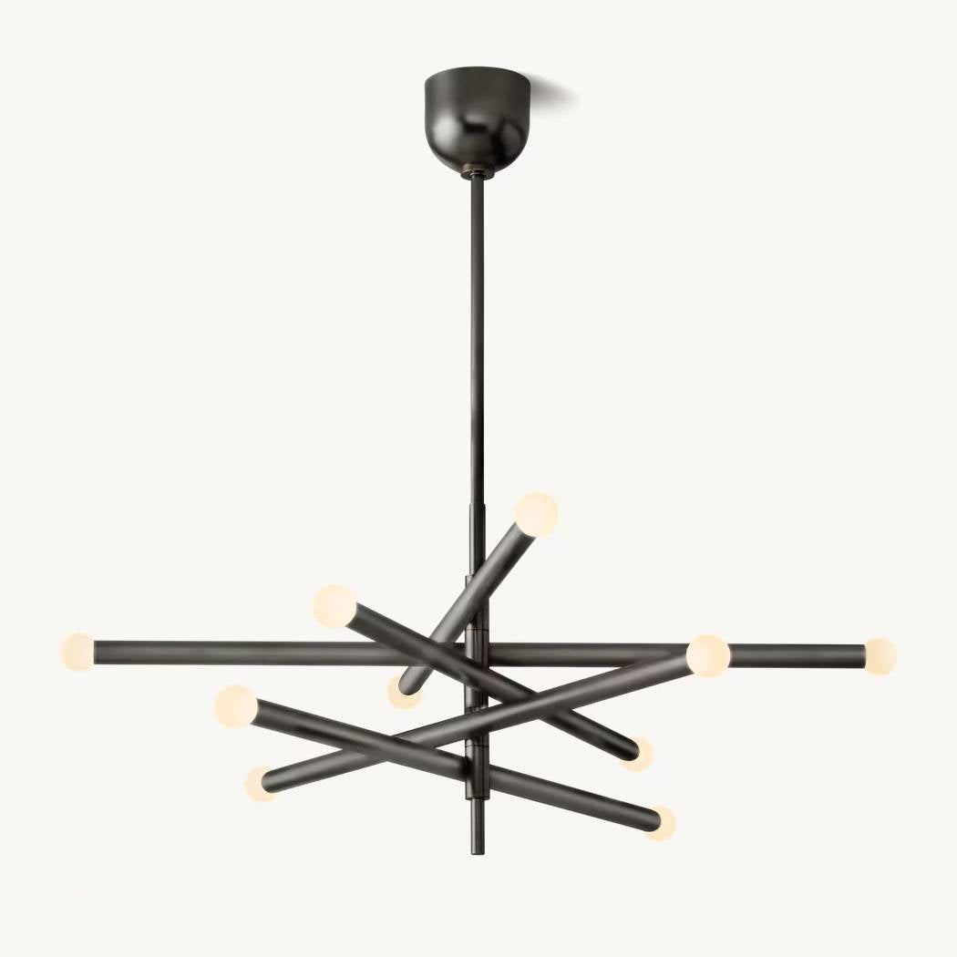 Rousselin 10-Light Mobile Orb Chandelier 38"