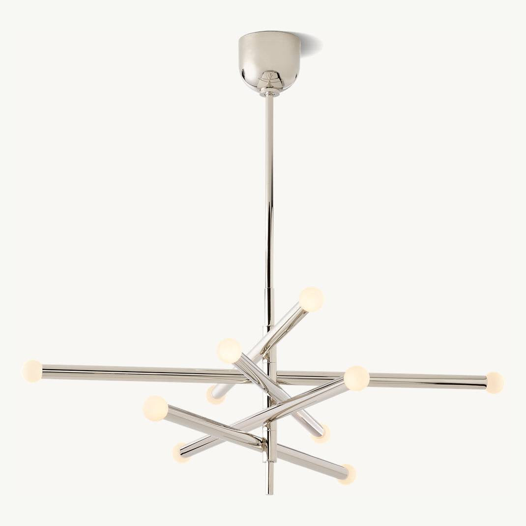 Rousselin 10-Light Mobile Orb Chandelier 38"