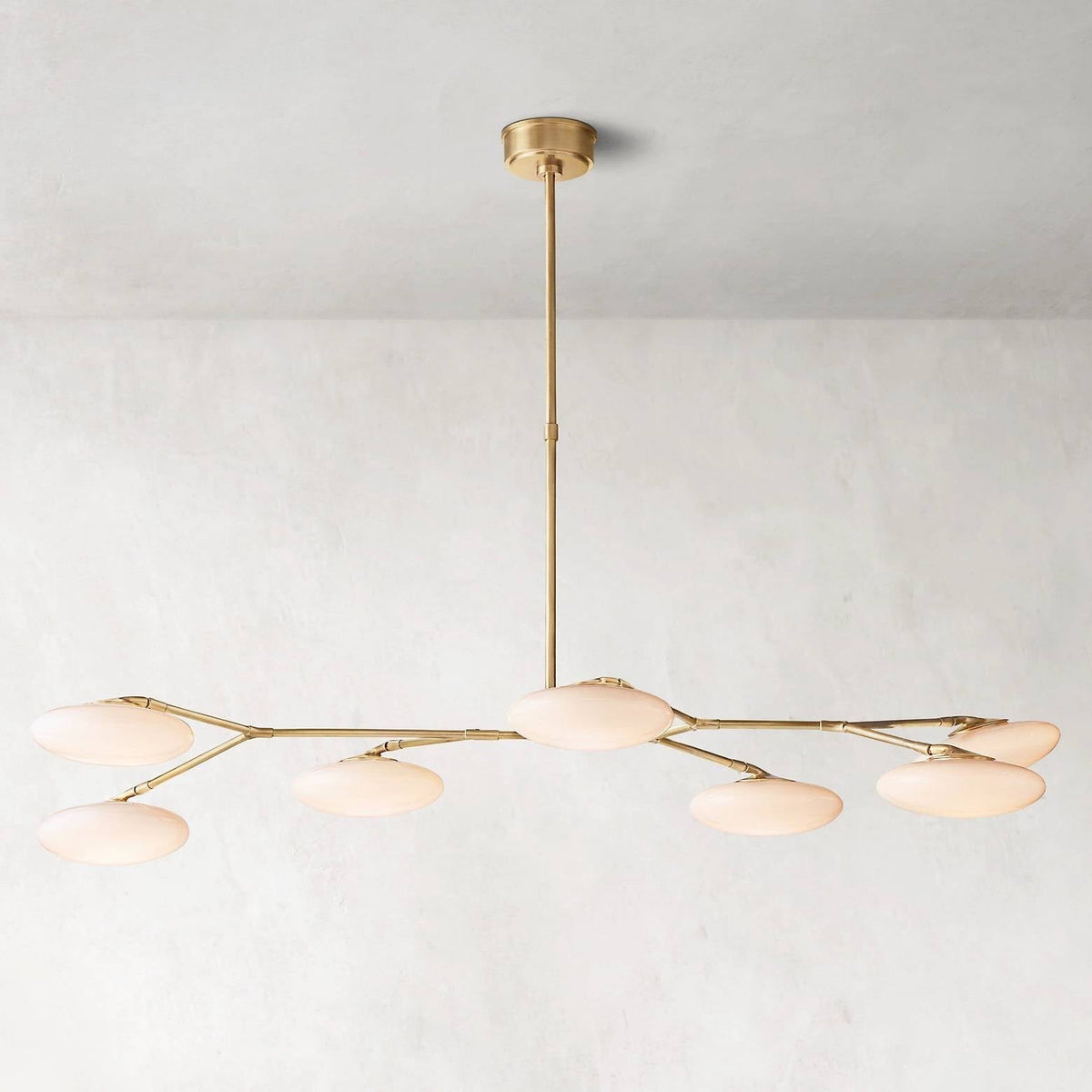 Sylvaine Frosted Glass Linear Chandelier 60"