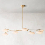 Sylvaine Frosted Glass Linear Chandelier 60"