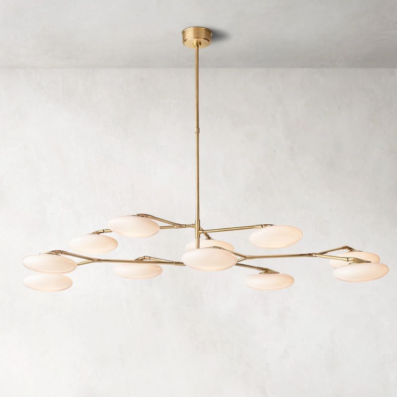 Sylvaine Frosted Glass Two-Tier Chandelier