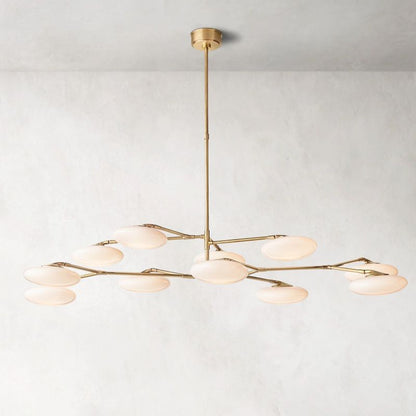 Sylvaine Frosted Glass Two-Tier Chandelier