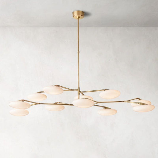 Sylvaine Frosted Glass Two-Tier Chandelier