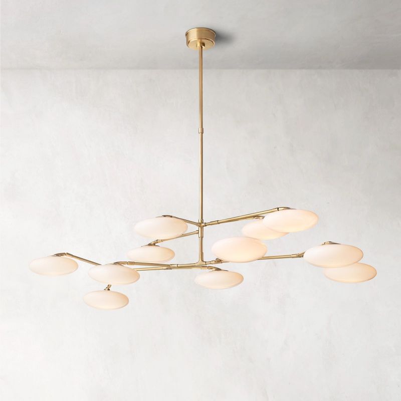 Sylvaine Frosted Glass Two-Tier Chandelier