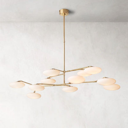 Sylvaine Frosted Glass Two-Tier Chandelier